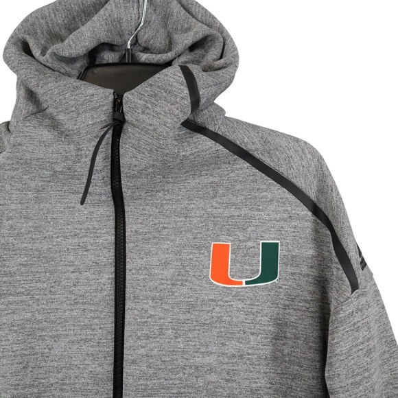 adidas Tops - Miami Hurricanes Adidas Full Zip Hoodie Women S Pinstripe Bowl Patch Tech Fleece
